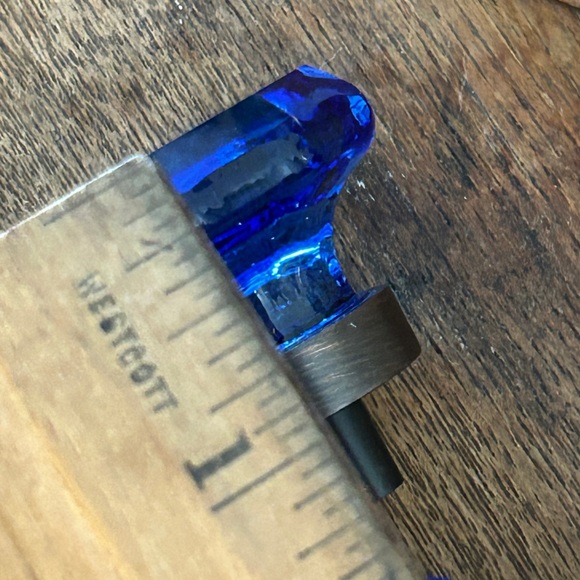 Cobalt Blue Glass Knobs - 1 Pair - Picture 10 of 12